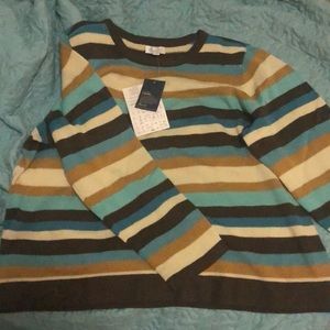 D&Co. (Denim&Co) light blue multicolor sweater